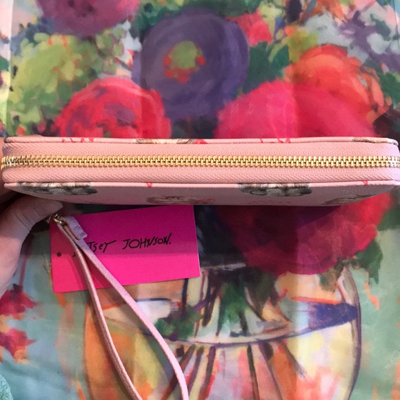 Brand New Betsey Johnson Pink Zippered Cat Wallet - Picture 7 of 14
